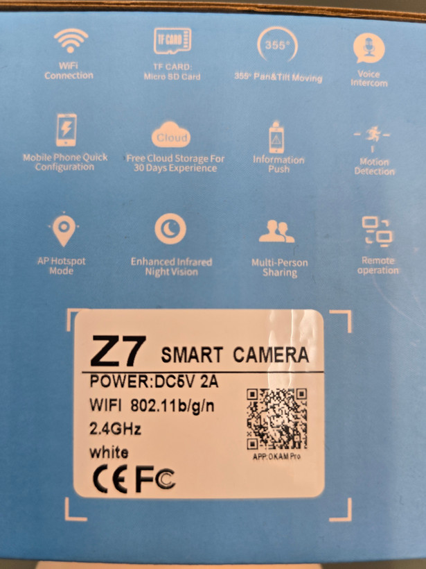 دوربین وای فای طرح بی بی کم برند o cam pro مدل Z7